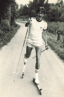 Thomas Kiehlborn auf Rollski 1985